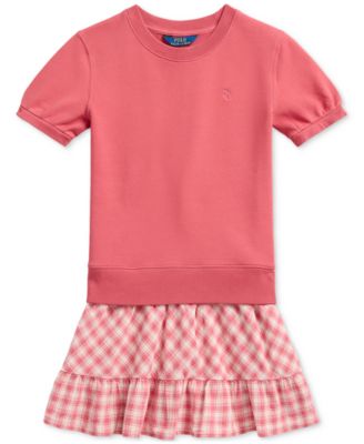 Polo Ralph Lauren - Big Girls Plaid French Terry Sweatshirt Dress