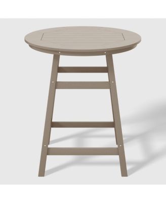 Outdoor 35" HDPE Round Patio Counter Height Bar Table