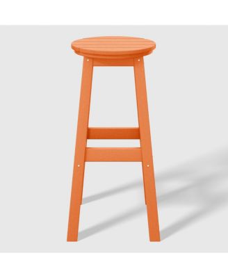 29" HDPE Outdoor Patio Round Bar Stool
