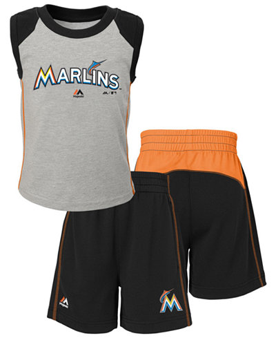 Majestic Toddlers' Miami Marlins Tank and Shorts Set