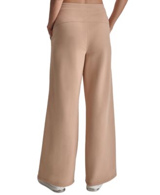 Sport Women's Mini-Stud-Logo Wide-Leg Fleece Sweatpants