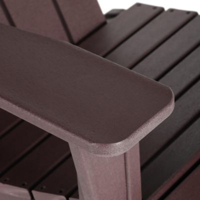 3 Piece set Outdoor Patio Poly Adirondack rocking chairs with side table