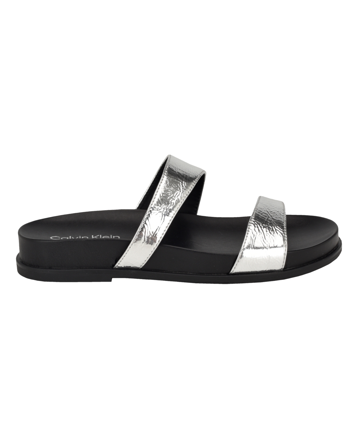 Shop Calvin Klein Women's Explore Slip-on Strappy Causal Sandals In Black