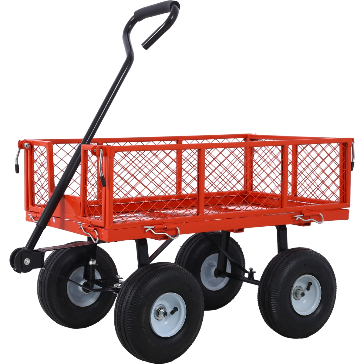 Streamdale Furniture Steel Garden Cart, Steel Mesh Removable Sides, 3 Cu Ft, 550 Lb Capacity