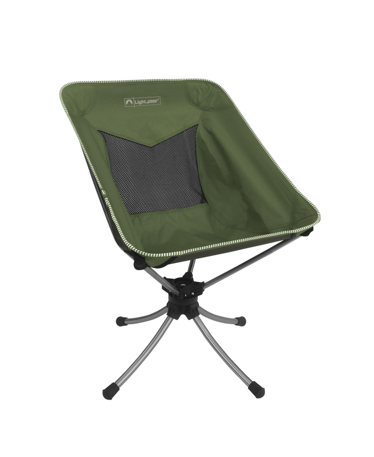 Lightspeed Outdoors Short Swivel Camp Chair, Green - Green