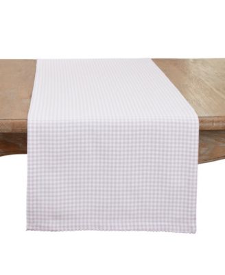 Traditional Gingham Table Runner, 16"x72"