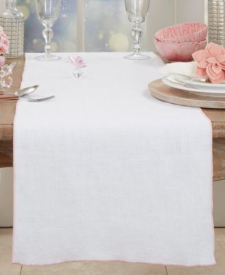 Stonewashed Stitched Edge Table Runner, 16"x72"