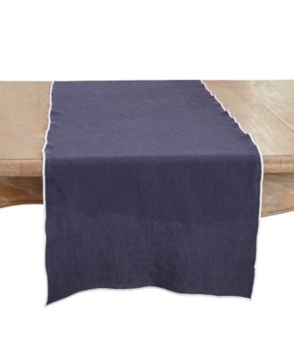 Stonewashed Stitched Edge Table Runner, 16"x72"