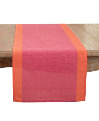 Multicolored Band Table Runner, 16"x72"