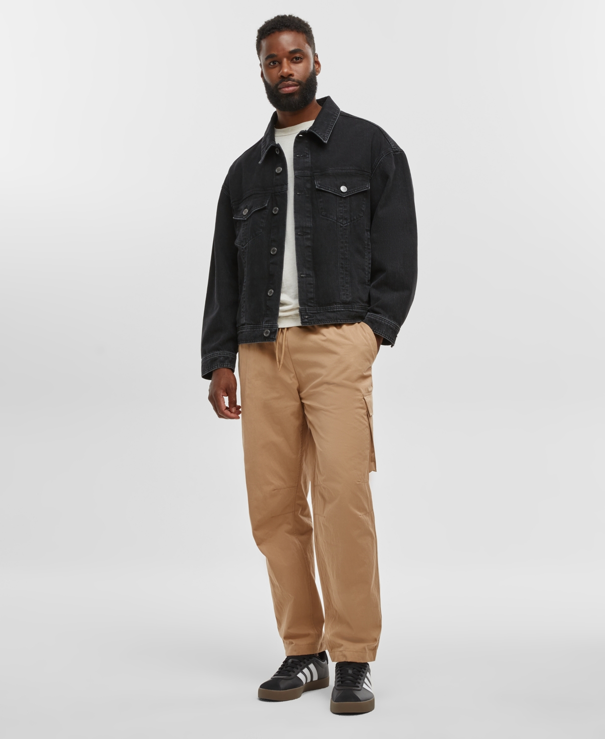 Men's Regular-Fit Denim Trucker Jacket, Created for Macy's - Sterling