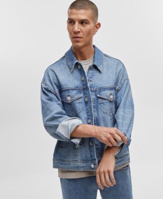 Muscle fit denim jacket hotsell