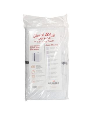 Qwick Wick Cotton Bar Mop Towels, 16"x19", Set of 12
