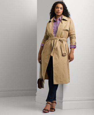 Double-Breasted Twill Trench Coat
