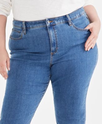 Plus Size High-Rise Straight-Leg Jeans