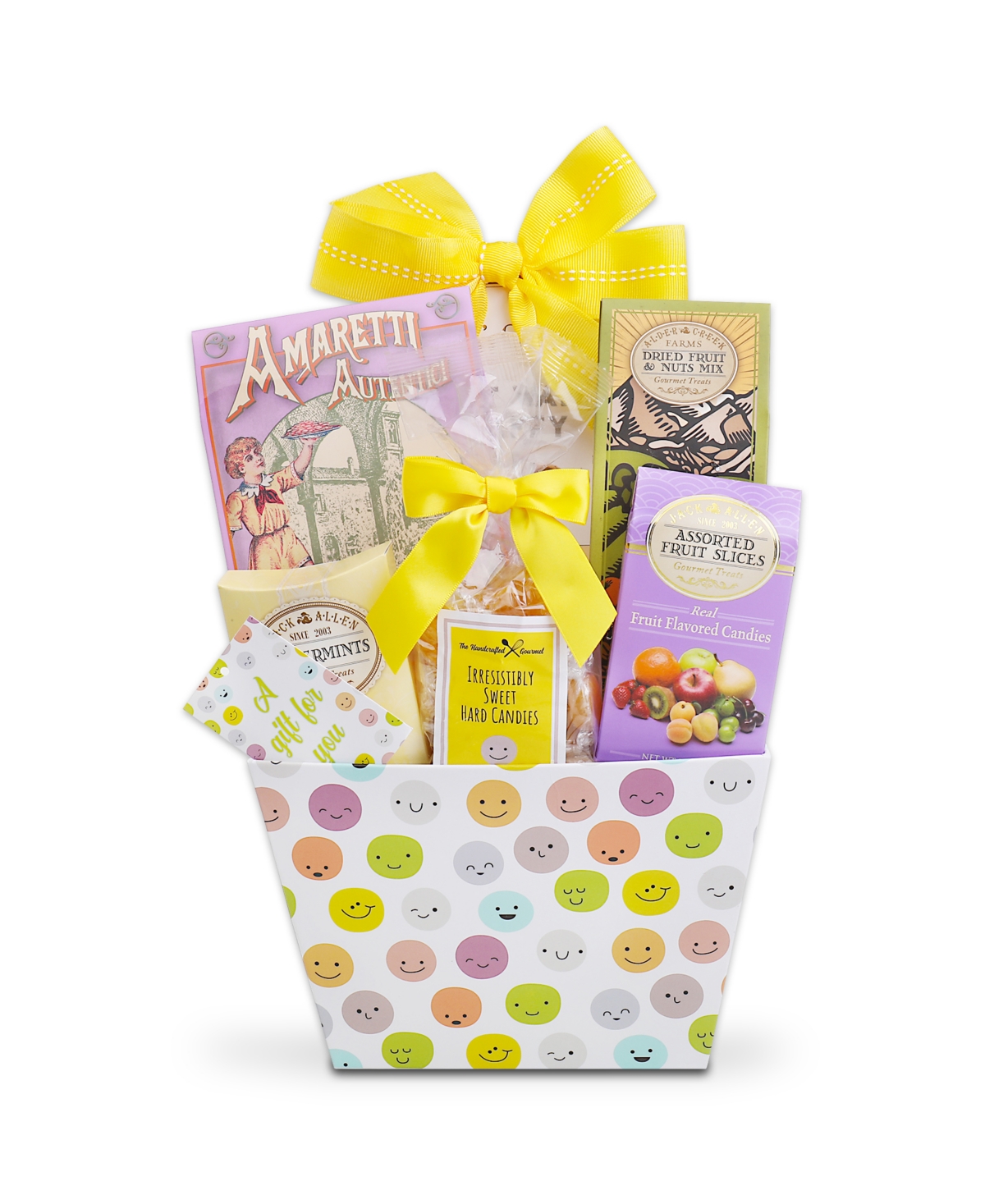 Alder Creek Gift Baskets All Smiles Sweet Treat Gift Tote, 7 Piece In Multi