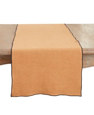 Stonewashed Stitched Edge Table Runner, 16"x72"
