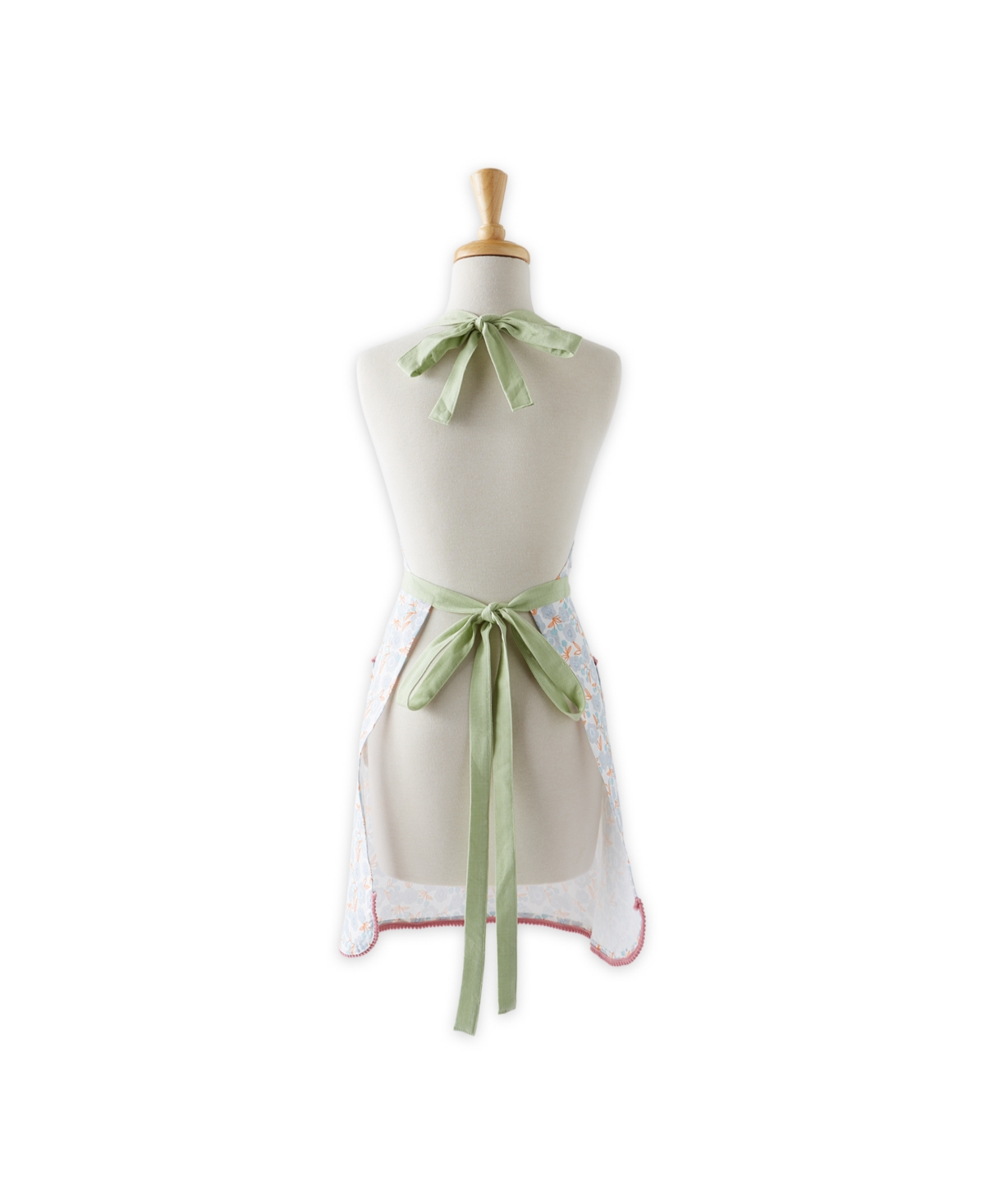 Design Imports Women's Spring Summer Apron Collection Adjustable, Two Pockets Extra Long Ties, One Size Fits Most,- Blue Blossom