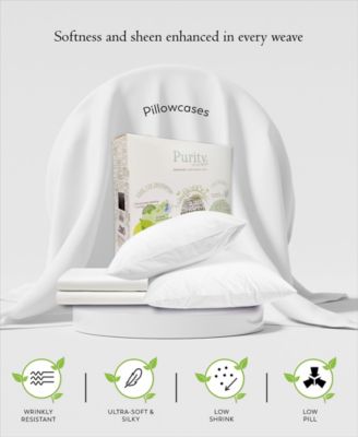 400 Thread Count Wrinkle Resistant Cotton Sateen Pillowcase Pair, King