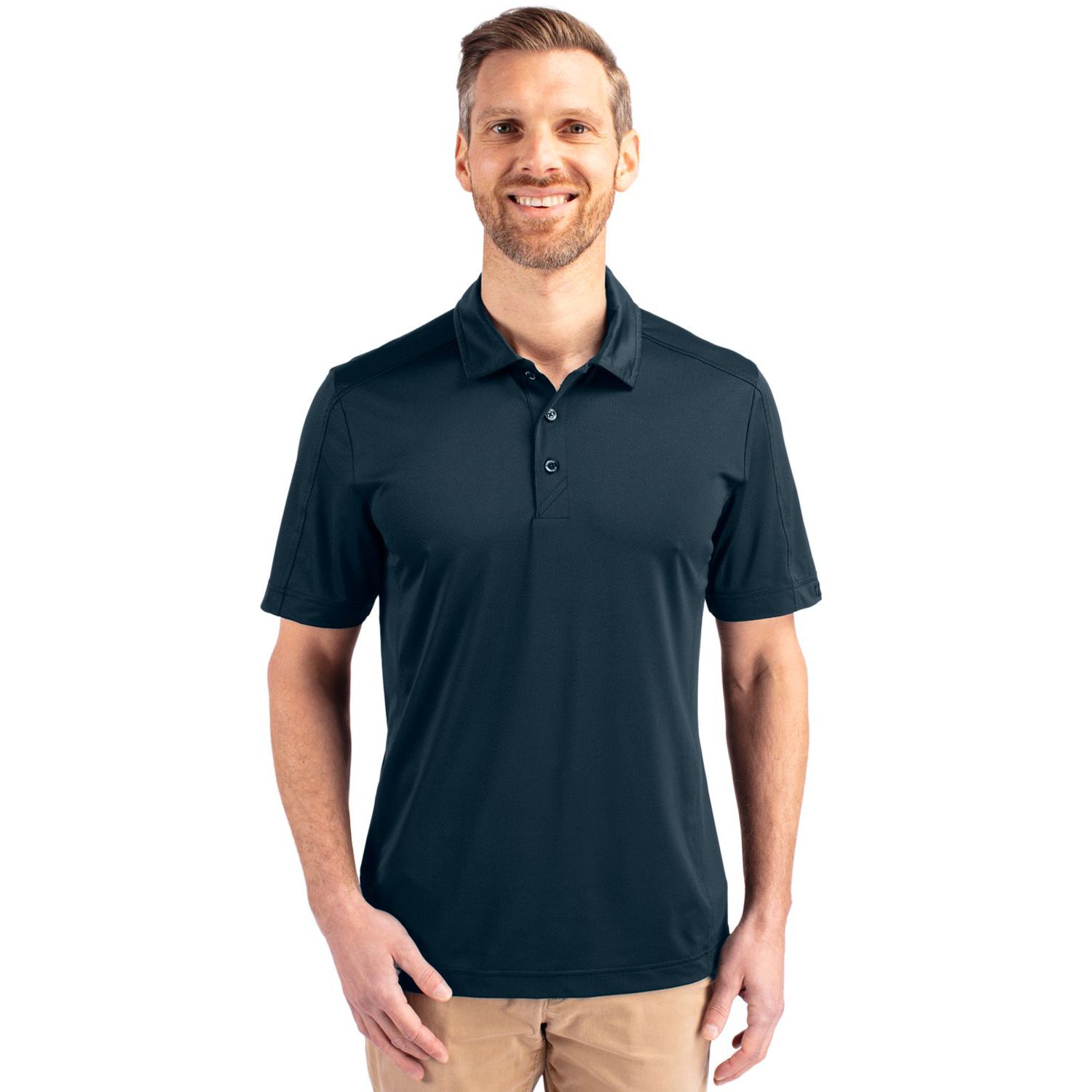 Men's Prospect Textured Stretch Short Sleeve Polo Shirt