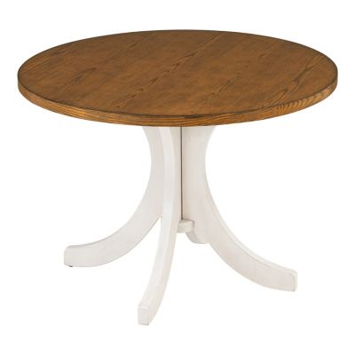  Mid-Century Solid Wood Round Dining Table For Small Places, Table