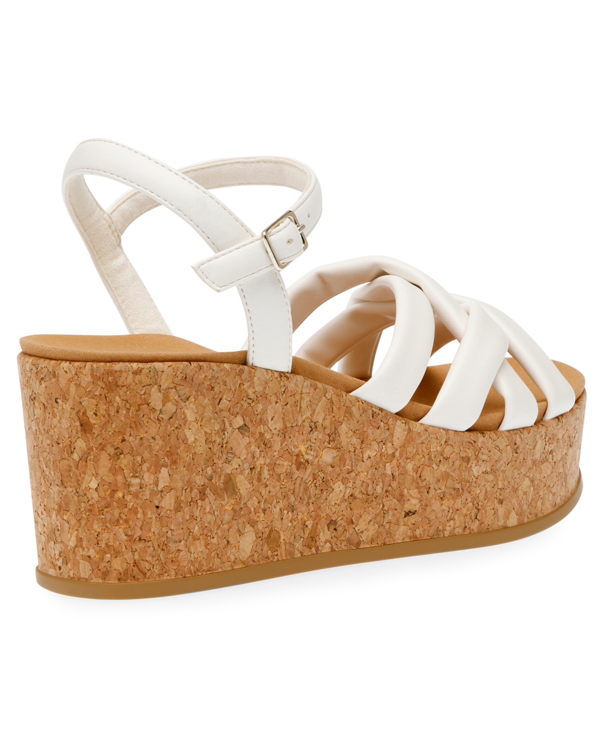 Shop Anne Klein Women's Vinette Wedge Sandals In White