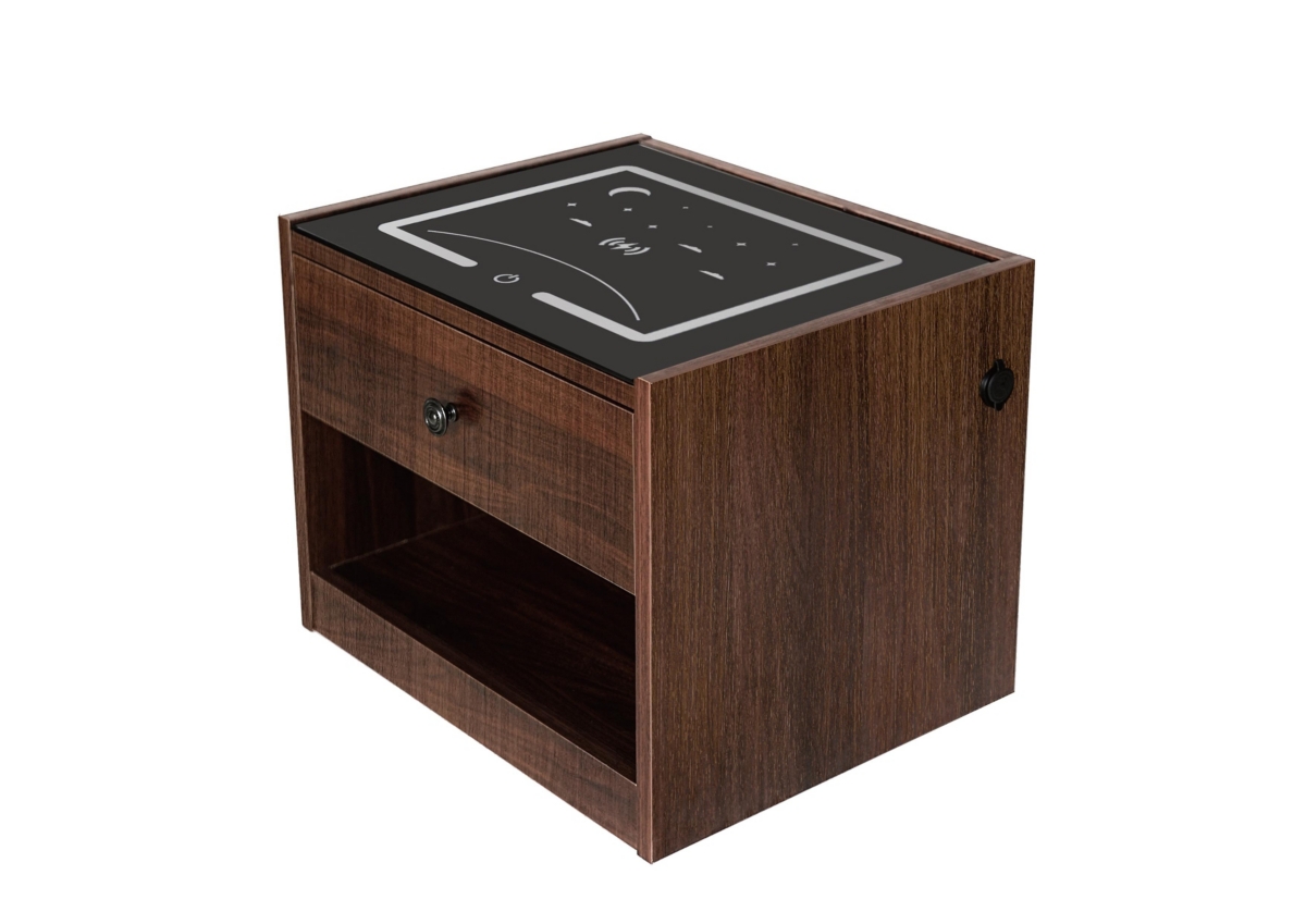 Streamdale Furniture Nightstand With Wireless Charging Station