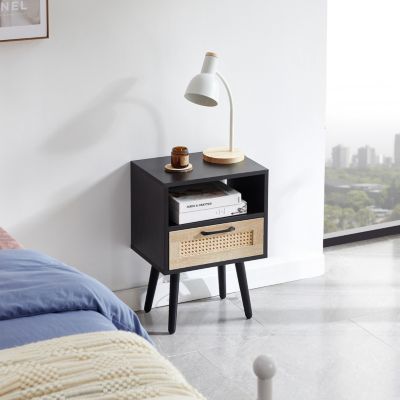 Streamdale Rattan Drawer End Table