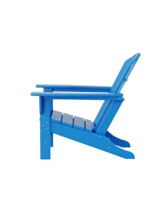 Adirondack Chair with Footrest Ottoman Set (Set of 2)
