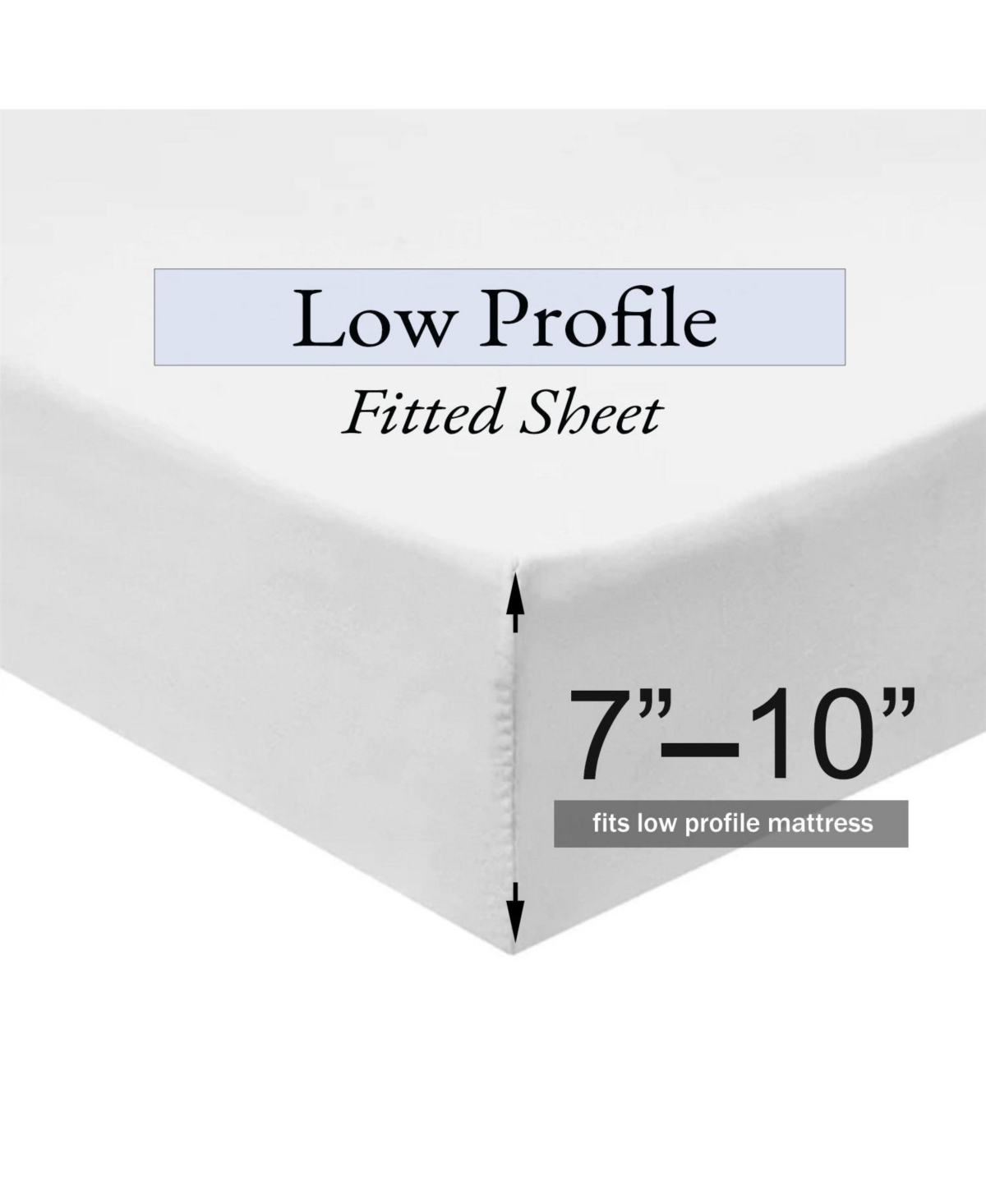 Low Profile (7-10 inches ) 100% Cotton Sateen Sheet Set Usa