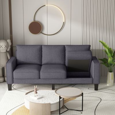 Modern Living Room Furniture Sofa In Dark Fabric