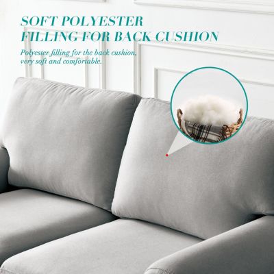  Linen Fabric Upholstered With Storage Sofa 2+3 Sectional