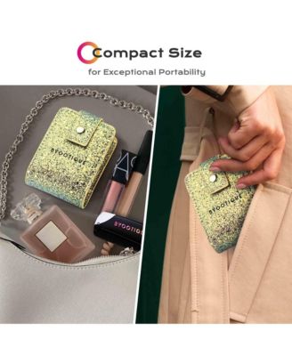 Portable Lipstick Case Lip Gloss Pouch with Mirror for Purse Mini Bag