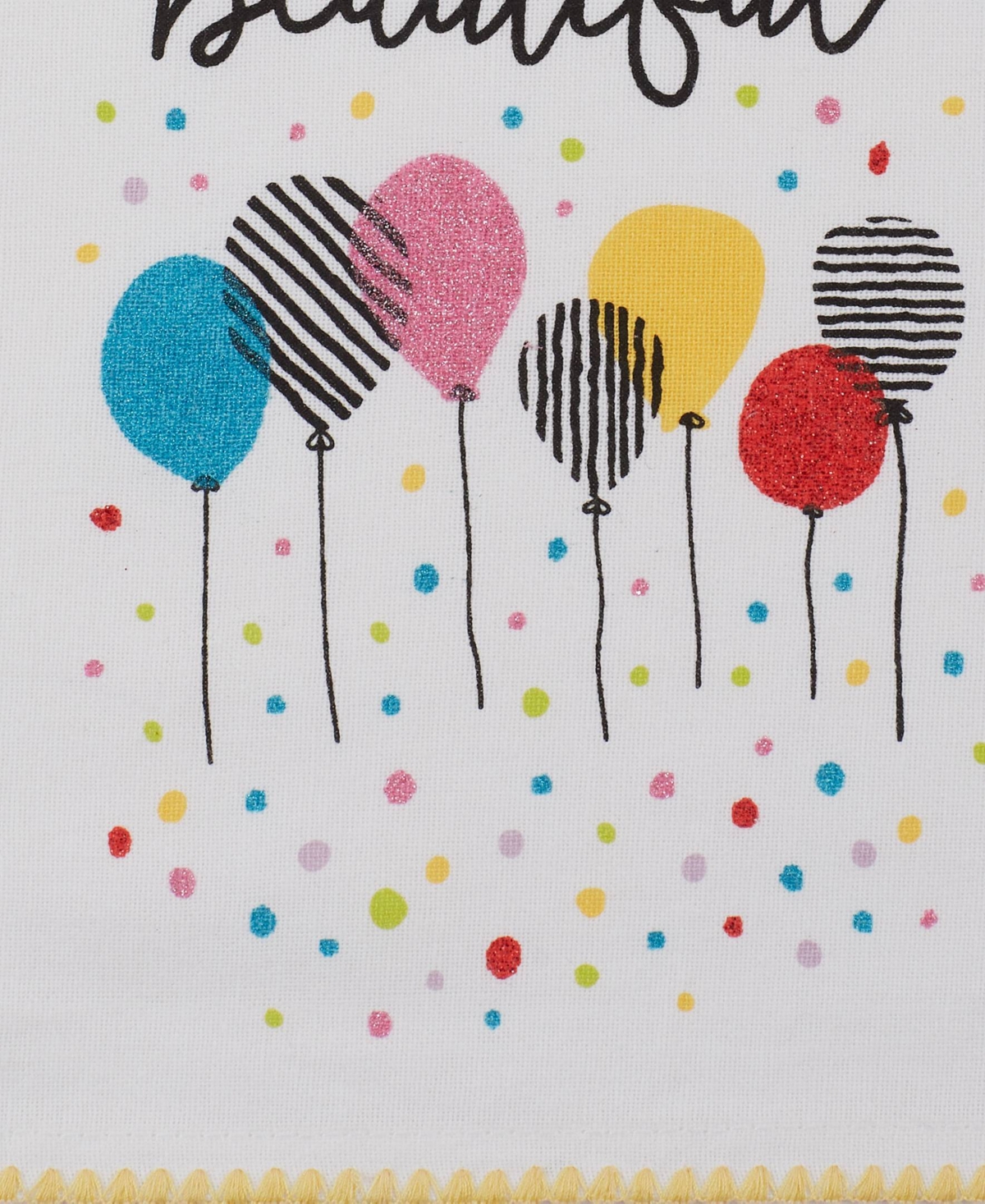 Design Imports Happy Birthday Confetti Collection, Dishtowel Set In Assorted