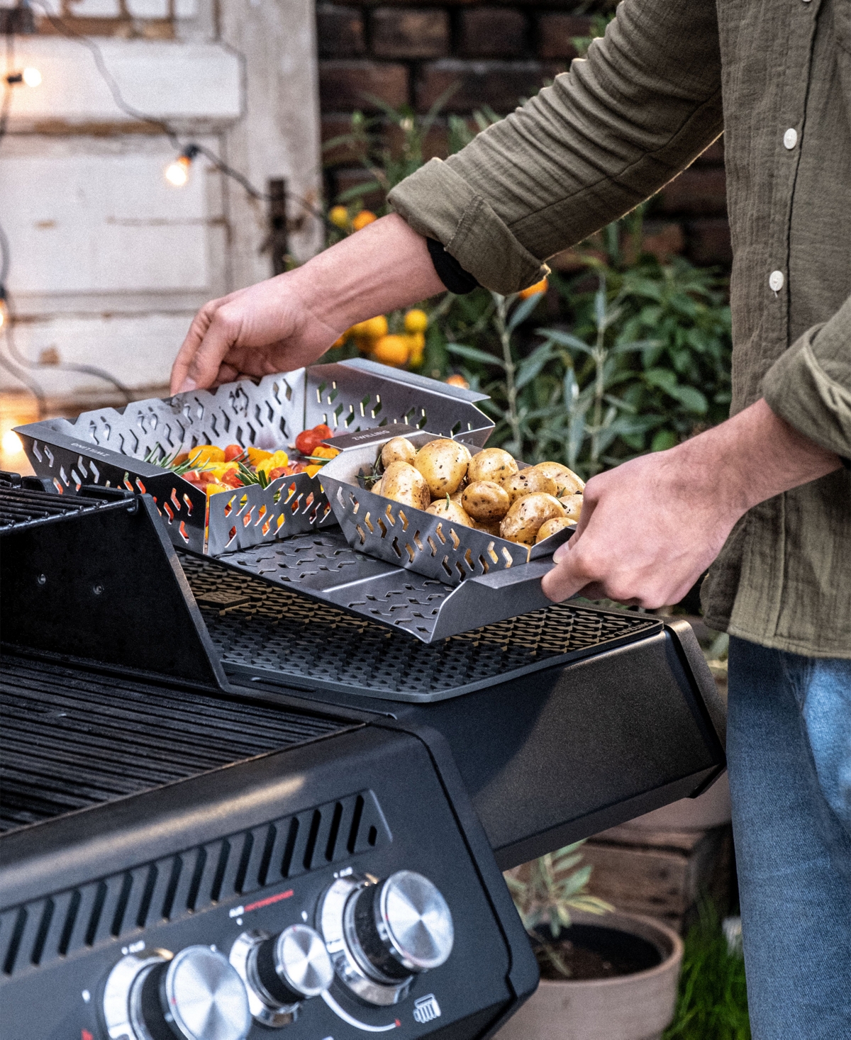 Zwilling Bbq+ 4-pc Grill Basket Set In Stainless Steel