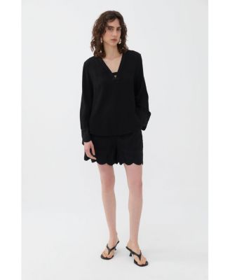 Women's Stone Embroidered Blouse