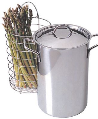 Endurance 18/8 Stainless Steel 8"x6"x9" Asparagus Steamer Pot Lid
