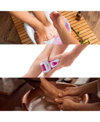 Ultimate Foot Care Bundle: Foot Spa Massager with Tea Tree Oil Foot Salt Scrub, Battery Operated Callus Remover, Foot Spa, and Foot Smoother