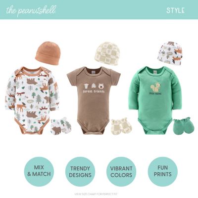 Baby Boys Layette Gift Set Boys, Woodland Animals, 23 Essential Pieces, 0-3 Months