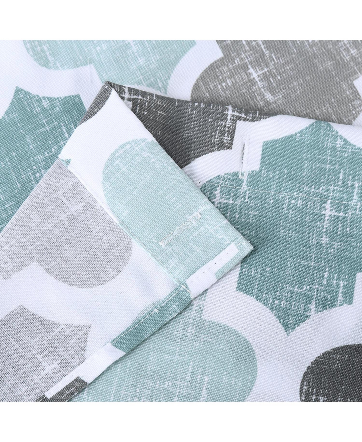 Caromio Quatrefoil Print Cotton Blend Fabric Shower Curtain, 72