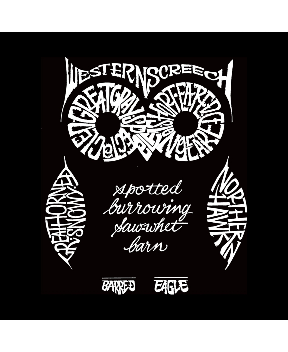 La Pop Art Boys Word Art Long Sleeve - Owl