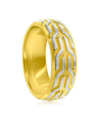 Stainless Steel Gold and Silver Designed Ring