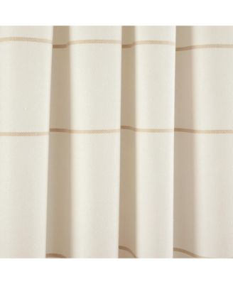 Farmhouse Boho Stripe Woven Tassel Yarn Dyed Cotton Window Curtain Panels