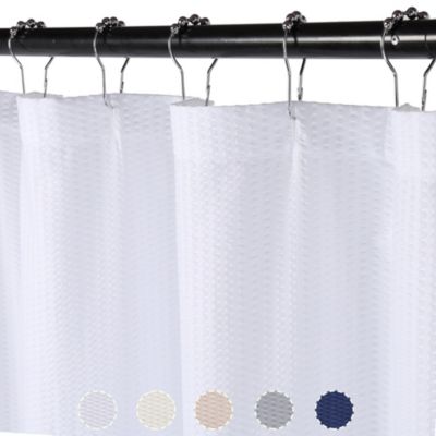Soft Embossed Seersucker Microfiber Fabric Shower Curtain or Liner, 72" x 78"