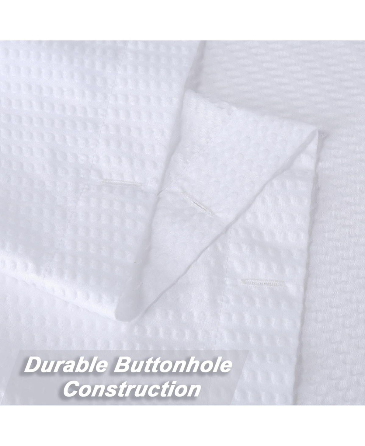 Caromio Soft Embossed Seersucker Microfiber Fabric Shower Curtain or Liner, 72