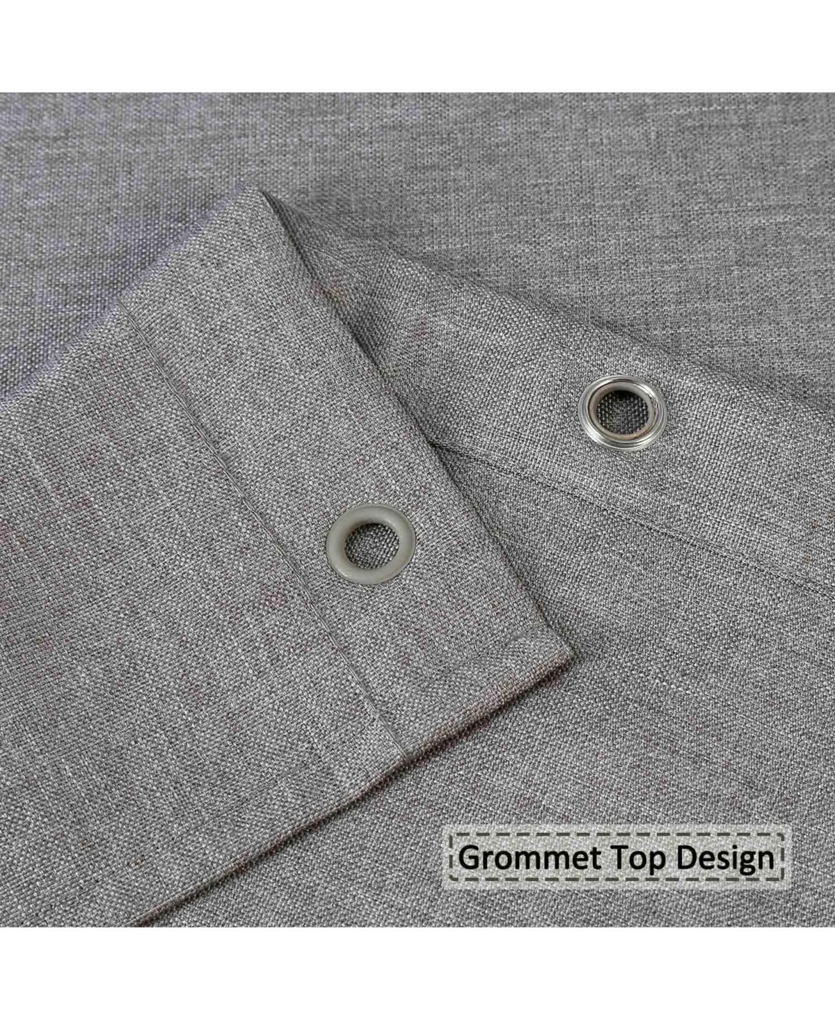 Caromio Flax Linen Like 230GSM Heavy Weight Fabric Shower Curtain, 40
