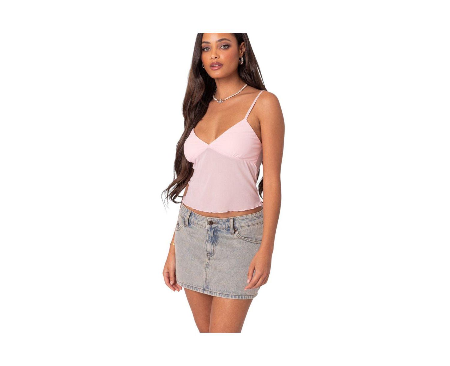 Women's Serafina sheer mesh tank top