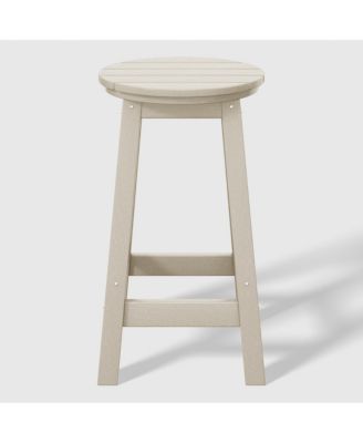 24" HDPE Outdoor Patio Round Counter Height Bar Stool