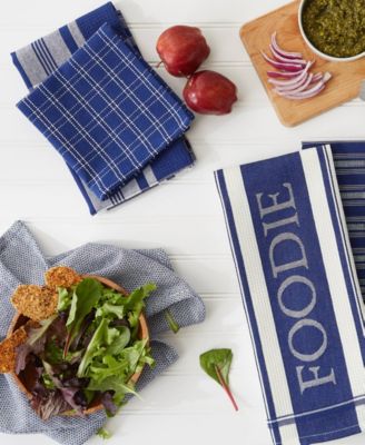 Everyday Collection Foodie Kitchen Set, Dishtowel Dishcloth, Nautical Blue, 5 Piece