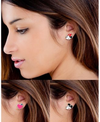 Mickey and Minnie Mouse Fashion Clip On Earrings - Set of 3