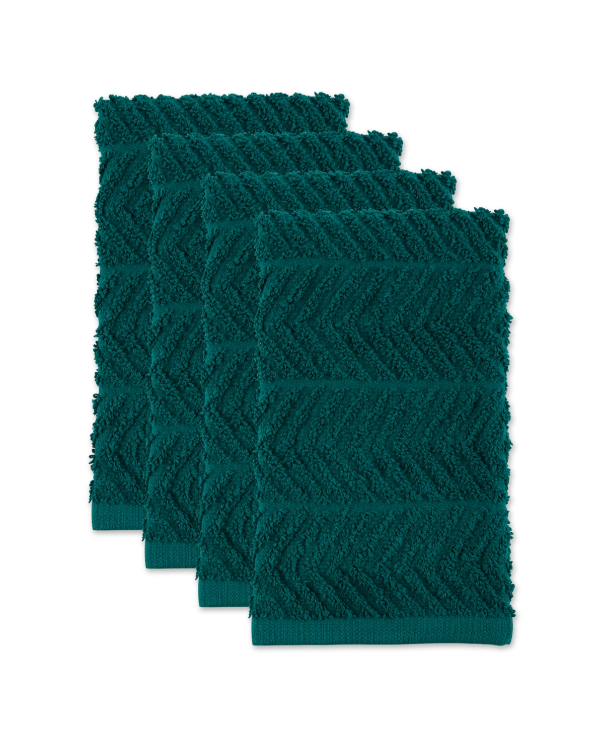 Design Imports Luxury Bar Mop Collection Chevron Dishtowel Set, 16x19